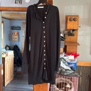 We The Free Black button up dress